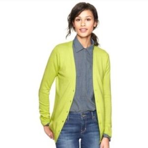 GAP Luxlight cardigan in neon green/yellow